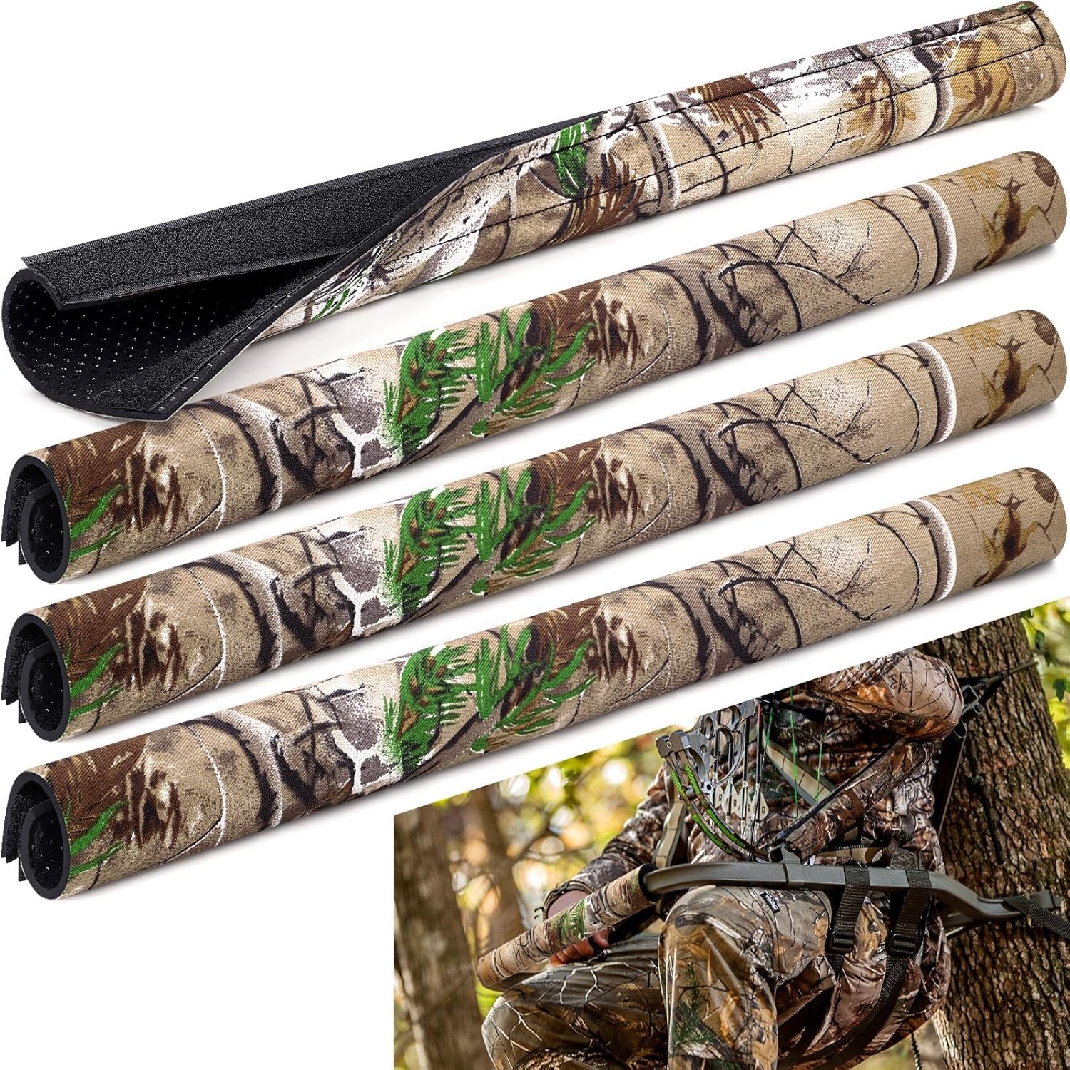 Tree Stand Ladder - Camouflage Tree Stand Rail Pads Non