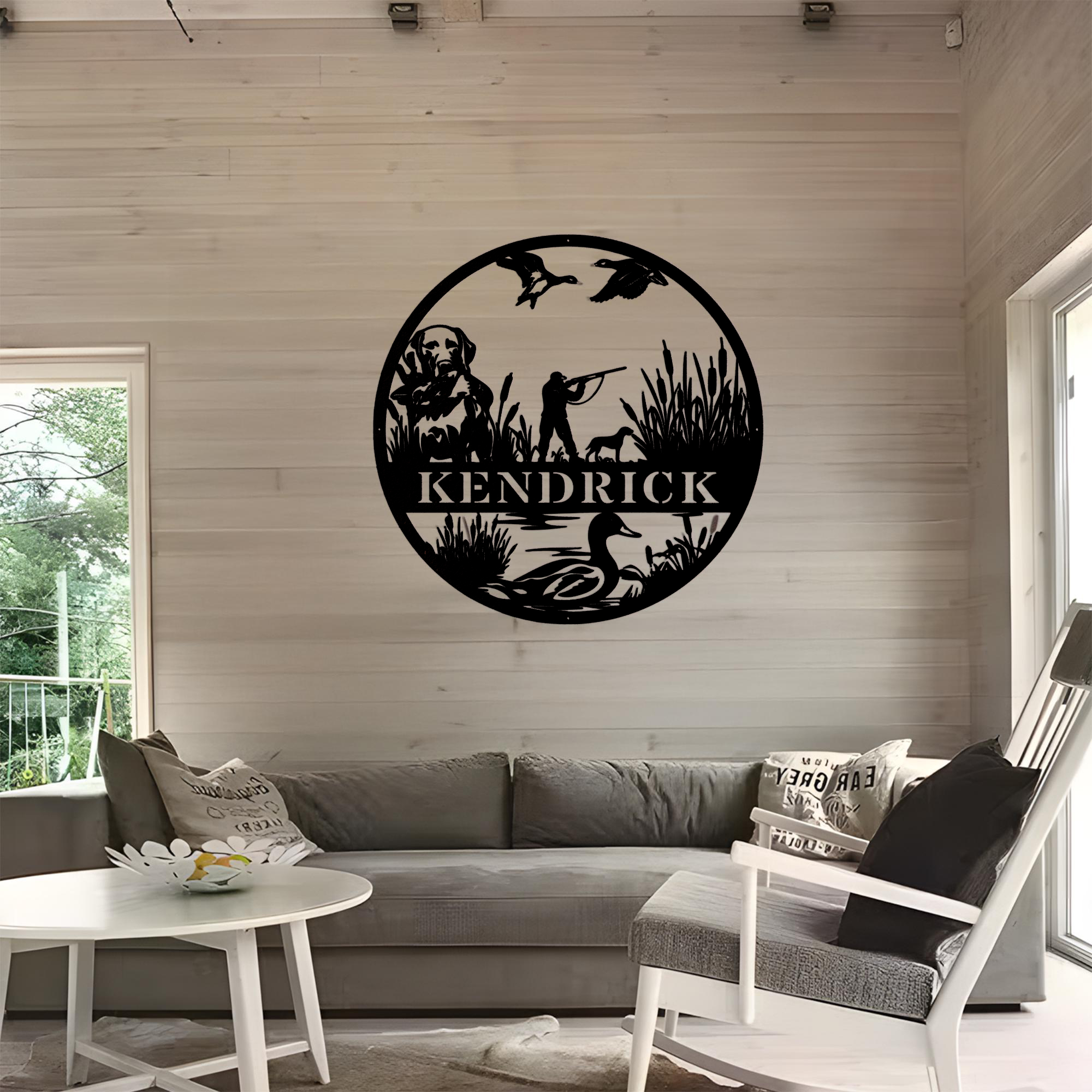 Outdoor Hunting Lab - Custom Duck Hunting Metal Wall Art,