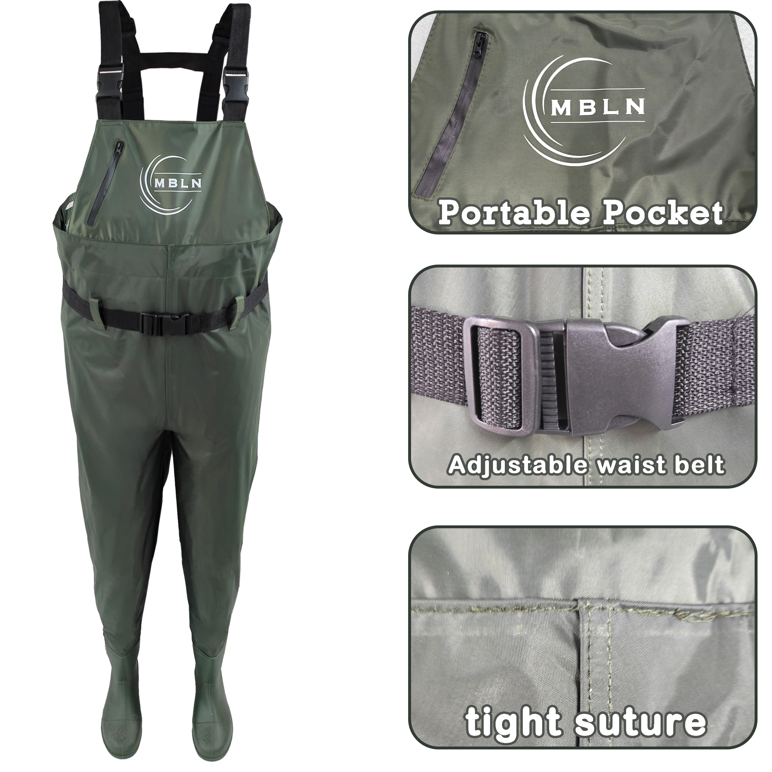 MBLN Fishing Chest Waders with – Fishing Waders Breathable Bewertung und Preis