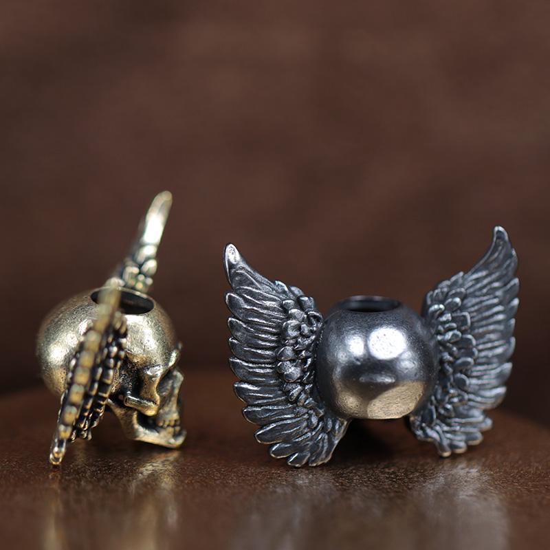 Winged Skull Brass Knife Beads – Paracord Survival Bracelet Bewertung und Preis