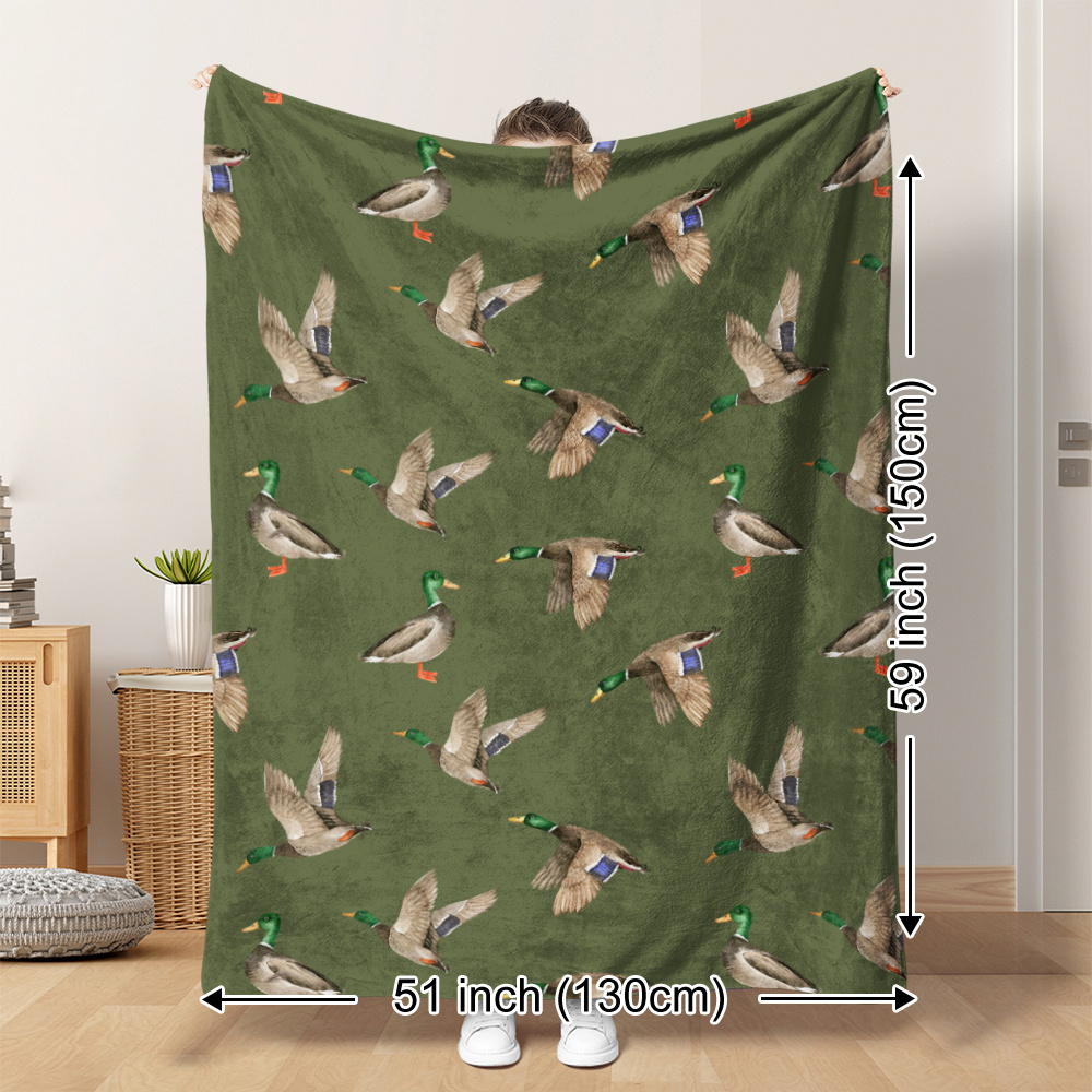 Mallard Duck Fleece Blanket Hu – Hunting Outdoor Decor Bewertung und Preis
