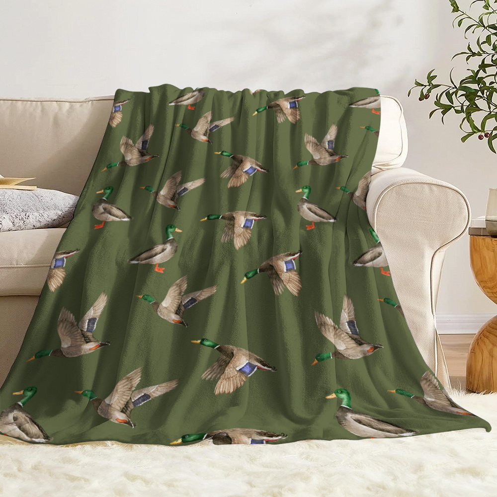 Mallard Duck Fleece Blanket Hu – Hunting Outdoor Decor Bewertung und Preis