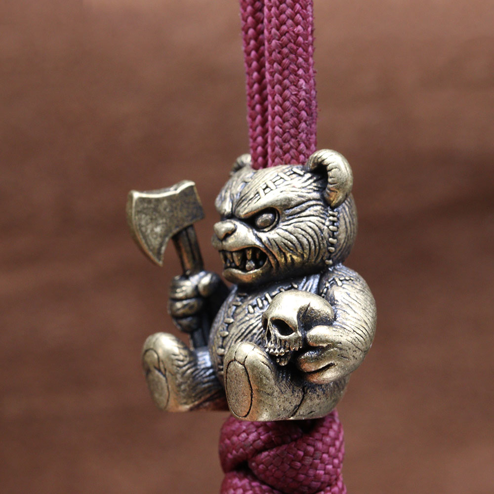 Axe Bear Brass Knife Bead Skul – Paracord Survival Bracelet Bewertung und Preis