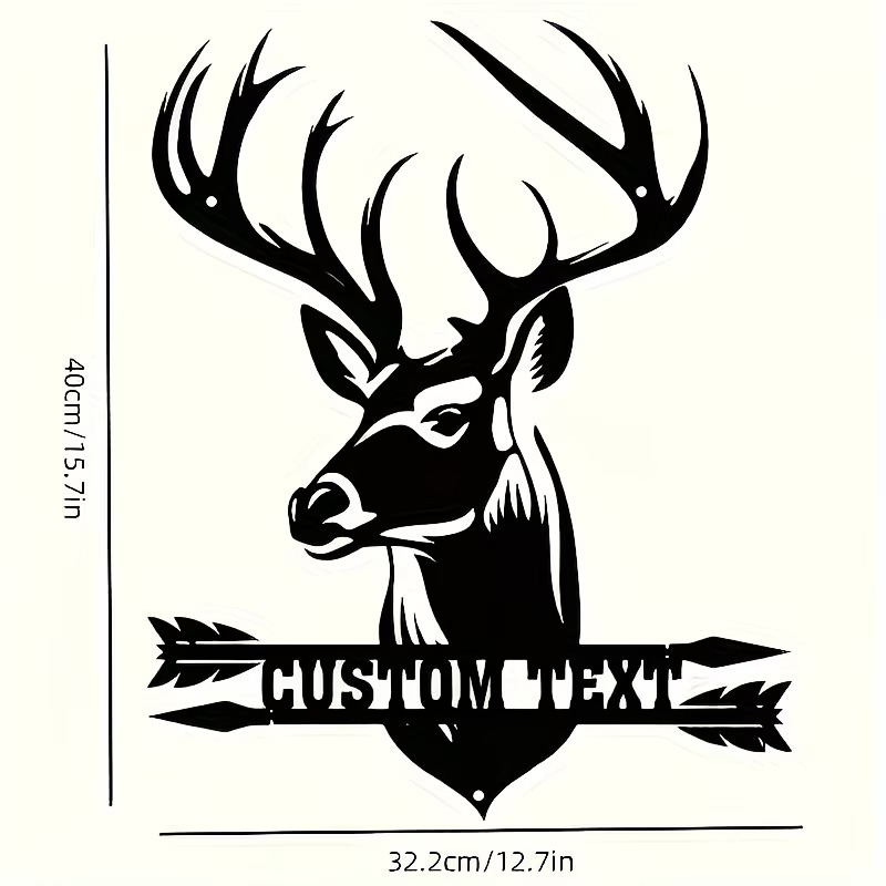 Custom Deer Head Metal Wall Ar – Hunting Outdoor Christmas Decorations Bewertung und Preis