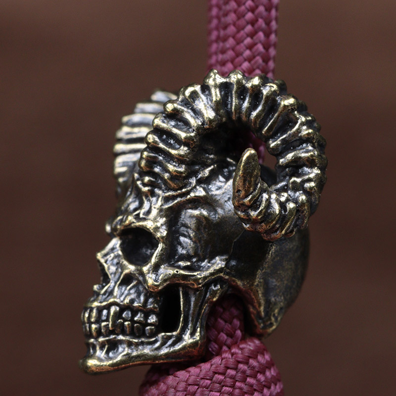 Goat Horn Skull Head Brass Kni – Paracord Survival Bracelet Bewertung und Preis